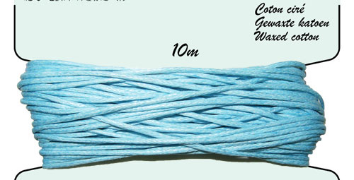 Carte coton ciré 1mm x10m. Couleur : Ciel Code: FHY100_184 --- Carte coton cire 1mm x10m Ciel---