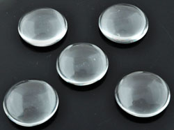 Code: D13253    --- Cabochon circulaire transparent 18mm.---