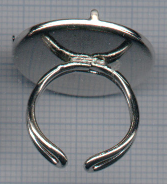 Code: JYS001_1    --- 1x Bague metal. Plateau 25mm. Reglable---