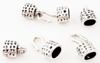 Fermoirs de métal ± 36x12mm (trou ± 9x6,5mm). Couleur: Argent Vieux Code: D12897 --- Fermoir metal +- 36x12mm.Trou ± 9x6,5mm. Vx.Argent---