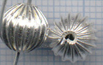 BDSN01 --- Perle metal Striee argente N1--- **Cliquez_sur_la_photo_pour_l'agrandir**