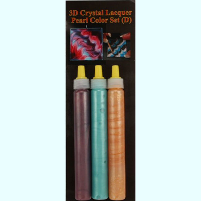 Ensemble de 3 stylos avec applicateur de laque 3D Couleur Set D Code: 03136 --- 3D Applicateur Color Set D---