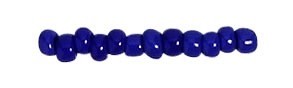 1 tube de +- 7 grammes de rocailles ronde de +- 2,5mm.de diamètre. Couleur: Bleu Code: 1180385.045 --- Tube 7grs.Rocailles 2,5 Bleu---