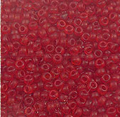 Perle de rocaille de la marque Miyuki. Perle en verre de dimension 11/0. Sachet de +- 10 grammes, soit +- 1100 pièces. Transparent Matte Ruby 141F : Rubis Code: D14003 --- 11/0 Transparent Matte Ruby 141F 1100Pcs.---