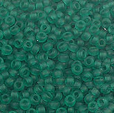 Perle de rocaille de la marque Miyuki. Perle en verre de dimension 11/0. Sachet de +- 10 grammes, soit +- 1100 pièces. Transparent Matte Emerald 147F : Émeraude Code: D14004 --- 11/0 Transparent Matte Emerald 147F 1100Pcs.---