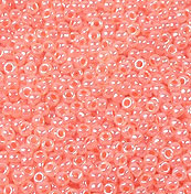 Perle de rocaille de la marque Miyuki. Perle en verre de dimension 11/0. Sachet de +- 10 grammes, soit +- 1100 pièces. Ceylon Salmon 539: Rose Saumon Code: D14014 --- 11/0 Ceylon Salmon 539---