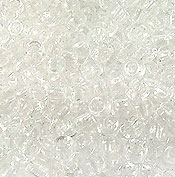 Perle de rocaille de la marque Miyuki. Perle en verre de dimension 8/0. Sachet de +- 10 grammes, soit +- 400 pièces. Transparant Crystal 131: Cristal transparent Code: D14016 --- 8/0 Transparent Crystal 131---