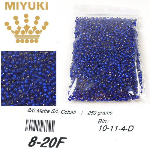Code: D14022 (8/0 Silverlined Matte Cobalt 20F) 