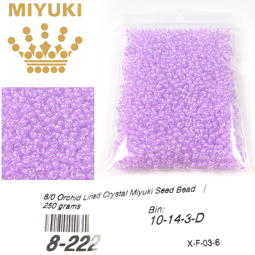 Code: D14023 (8/0  Orchid Lined Crystal 222) 