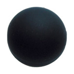 Perle en résine satinée. Boule de +-18mm. Couleur: Noir Code: KHY505_N --- Boule 18mm. Resine satin Noir---
