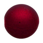 Perle en résine satinée. Boule de +-18mm. Couleur: Rouge Code: KHY505_R --- Boule 18mm. Resine satin Rouge---
