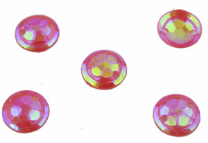 Paillettes de matière synthétique pour enfiler/coudre ± 8mm (trous ± 0,7mm) (± 2300 pcs.). Couleur: Rouge AB Code: D15528 --- 2302 Pcs. Sequin 8mm. Rouge AB---