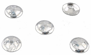 Paillettes de matière synthétique pour enfiler/coudre ± 8mm (trous ± 0,7mm) (± 2300 pcs.). Couleur: Argent-Gris Code: D15536 --- 23010 Pcs. Sequin 8mm. Argent-Gris---