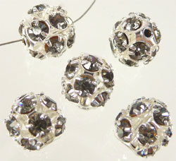 Code: D07126 (Boule metal strass 8mm. Lilas-Gris) 