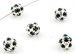 Code: D12250    --- Metal Strass 8mm. Emerald---