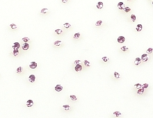 Répliques de diamant en verre cristal, circulaires aux facettes ± 1mm (± 50 pcs.). Couleur: Rosaline Code: D16778 --- 50 x Strass Circulaires Facettes 1mm Rosaline---