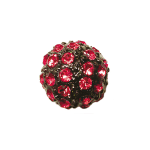 Code: KHY900_RG    --- Strass Metal Shamballa 6mm.Rouge---