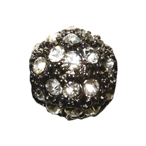 Code: KHY901_CR    --- Strass Metal Shamballa 10mm. Cristal---