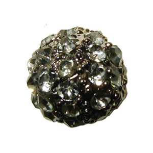 Code: KHY901_HE    --- Strass Metal Shamballa 10mm. Hematite---