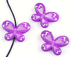 Code: D16044    --- Papillon synth. 21x29mm. Violet---