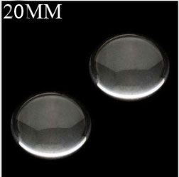 Code: CAB020    --- Cabochon Transparent 20mm.---