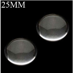 Code: CAB025    --- Cabochon Transparent D:25mm.---