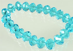 Code: D04247    --- Verre facettes 8x6 Aigue marine---