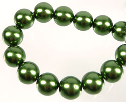 Code: D07282    --- Perle ronde verre 8mm. Vert Fonce---