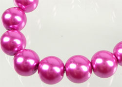 Code: D07297    --- Perle ronde verre 14mm. Rose---
