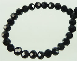 Code: D07488    --- Verre Circulaire facettes +- 4mm. Noir---