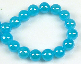 Code: D08430    --- Verre circulaire eclat 10mm. Aigue-Marine---
