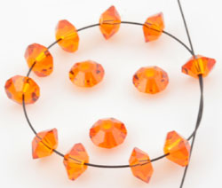 Code: D11498    --- Toupie 6x3mm. Orange---