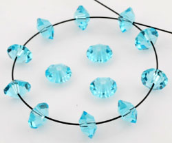 Code: D11501    --- Toupie 6x3mm. Aigue Marine---