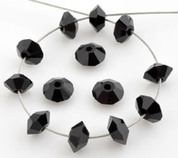Code: D11502    --- Toupie 6x3mm. Noir---