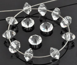 Code: D11503    --- Toupie 6x3mm. Cristal---