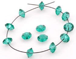 Code: D11504    --- Toupie 6x3mm. Vert emeraude---